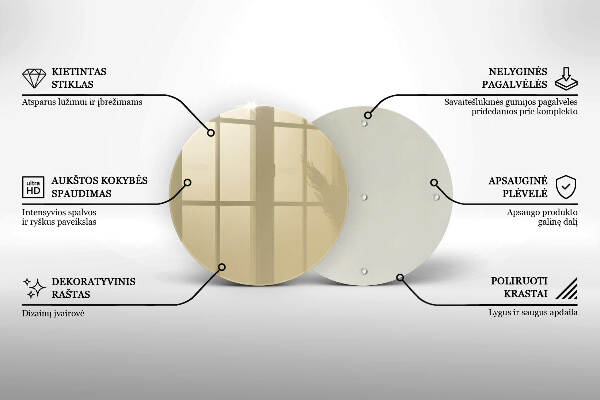 Posavaso de vidrio para velas Color beige