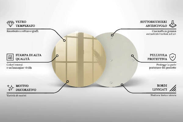 Posavaso de vidrio para velas Color beige