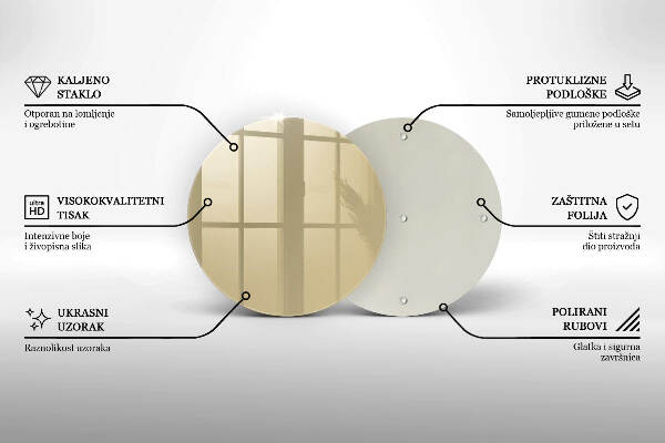 Posavaso de vidrio para velas Color beige