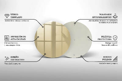 Posavaso de vidrio para velas Color beige