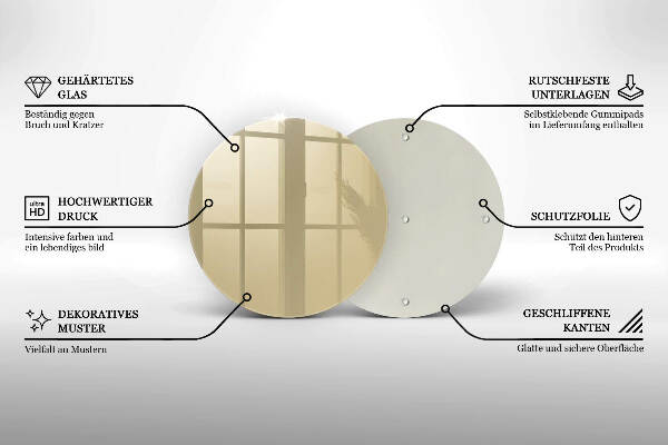 Posavaso de vidrio para velas Color beige