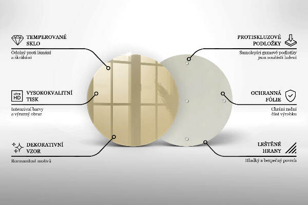 Posavaso de vidrio para velas Color beige