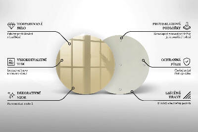 Posavaso de vidrio para velas Color beige