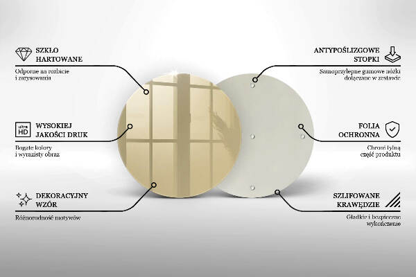 Posavaso de vidrio para velas Color beige