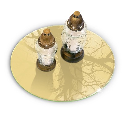 Posavaso de vidrio para velas funerarias Color amarillo