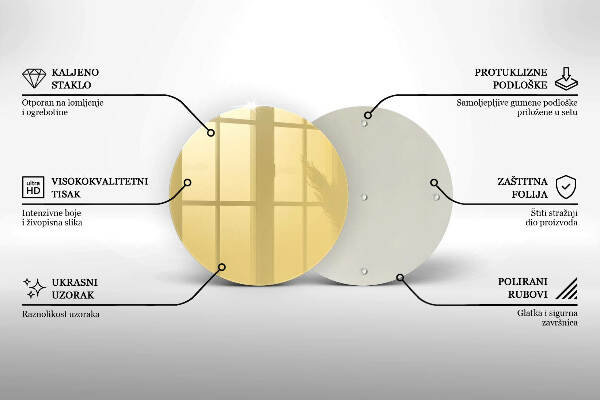 Posavaso de vidrio para velas funerarias Color amarillo