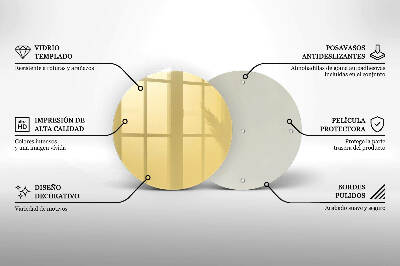 Posavaso de vidrio para velas funerarias Color amarillo