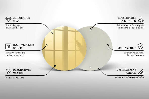 Posavaso de vidrio para velas funerarias Color amarillo