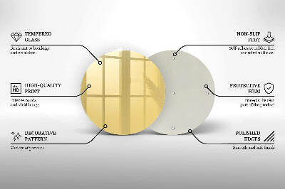 Posavaso de vidrio para velas funerarias Color amarillo