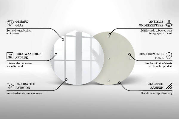 Posavaso de vidrio para velas Color blanco