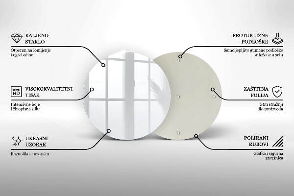 Posavaso de vidrio para velas Color blanco