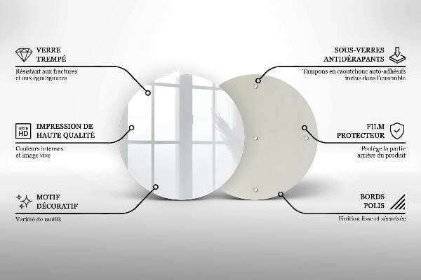 Posavaso de vidrio para velas Color blanco