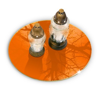 Posavaso de vidrio para velas funerarias Color naranja