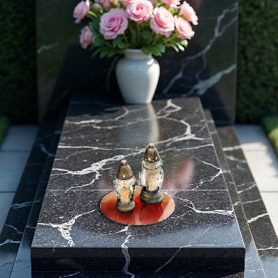 Posavaso de vidrio para velas funerarias Color naranja