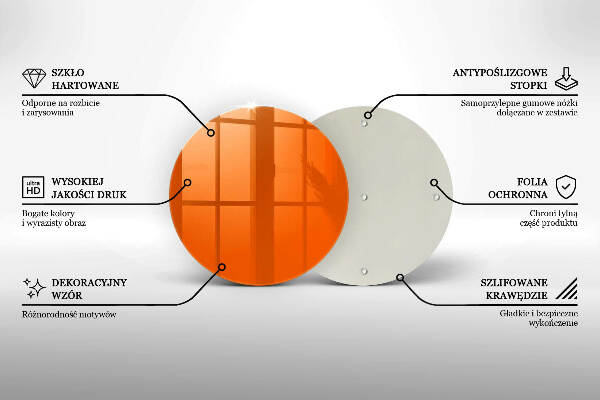 Posavaso de vidrio para velas funerarias Color naranja