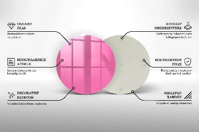 Posavaso de vidrio para velas Color rosa