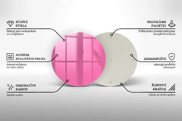 Posavaso de vidrio para velas Color rosa