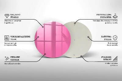 Posavaso de vidrio para velas Color rosa