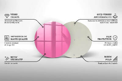 Posavaso de vidrio para velas Color rosa