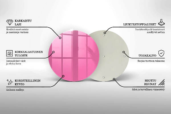 Posavaso de vidrio para velas Color rosa