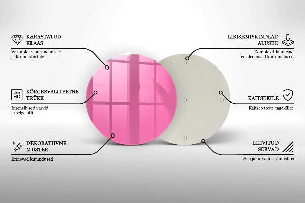 Posavaso de vidrio para velas Color rosa