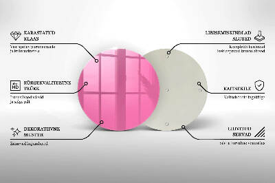 Posavaso de vidrio para velas Color rosa