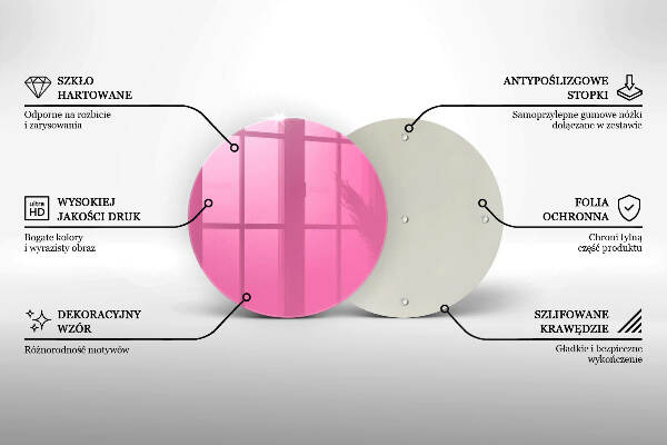 Posavaso de vidrio para velas Color rosa