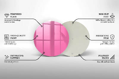 Posavaso de vidrio para velas Color rosa