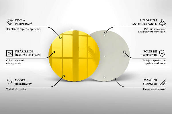 Posavaso de vidrio para velas funerarias Color amarillo