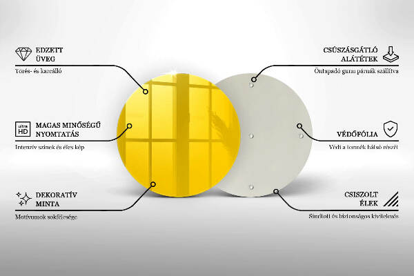 Posavaso de vidrio para velas funerarias Color amarillo