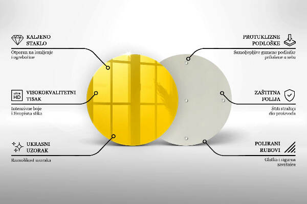 Posavaso de vidrio para velas funerarias Color amarillo