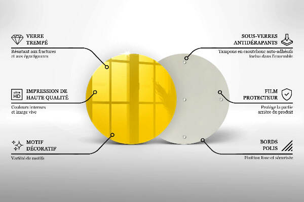 Posavaso de vidrio para velas funerarias Color amarillo