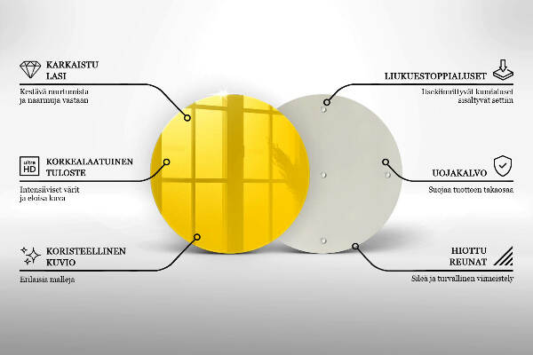 Posavaso de vidrio para velas funerarias Color amarillo