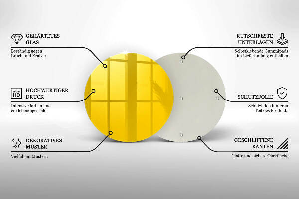 Posavaso de vidrio para velas funerarias Color amarillo