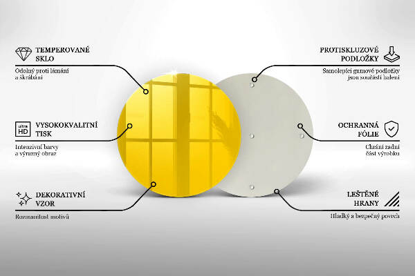 Posavaso de vidrio para velas funerarias Color amarillo