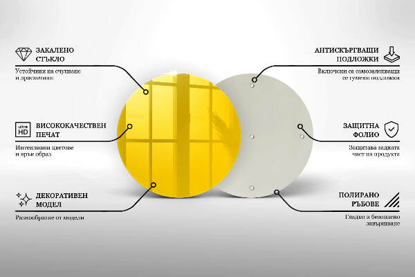 Posavaso de vidrio para velas funerarias Color amarillo