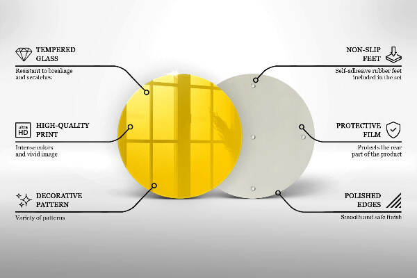 Posavaso de vidrio para velas funerarias Color amarillo