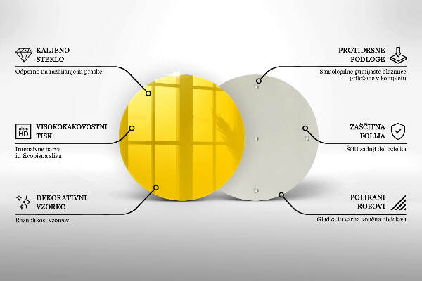 Posavaso de vidrio para velas funerarias Color amarillo