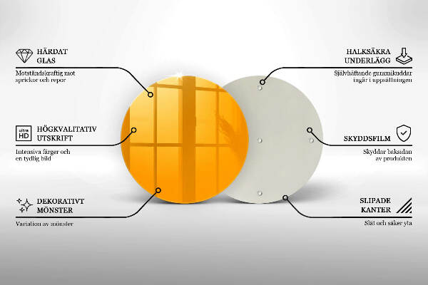 Posavaso de vidrio para velas Color amarillo oscuro