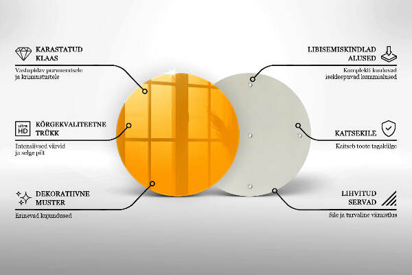 Posavaso de vidrio para velas Color amarillo oscuro