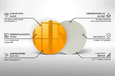 Posavaso de vidrio para velas Color amarillo oscuro