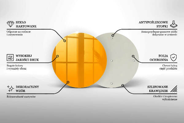 Posavaso de vidrio para velas Color amarillo oscuro