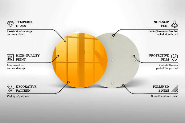 Posavaso de vidrio para velas Color amarillo oscuro