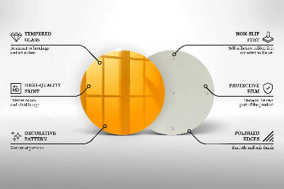 Posavaso de vidrio para velas Color amarillo oscuro