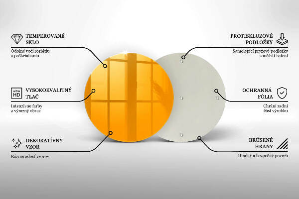 Posavaso de vidrio para velas Color amarillo oscuro