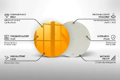 Posavaso de vidrio para velas Color amarillo oscuro