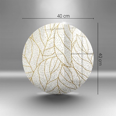 Posavaso de vidrio para velas funerarias Patrón de hoja de arte lineal