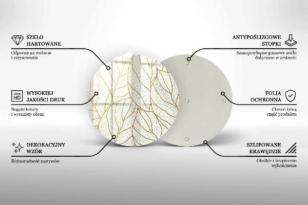 Posavaso de vidrio para velas funerarias Patrón de hoja de arte lineal
