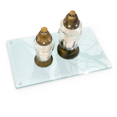 Posavaso de cristal para velas funerarias transparente