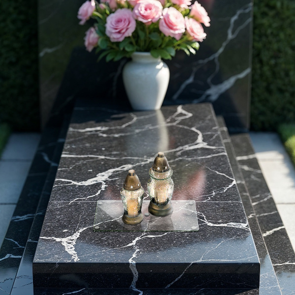 Posavaso de cristal para velas funerarias transparente